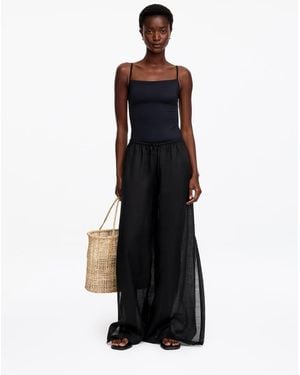 ARKET Ramie Drawstring Trousers - White