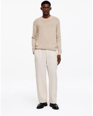 ARKET Relaxed Linen Trousers - White