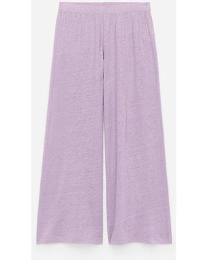 ARKET Fluid Linen Trousers - Purple