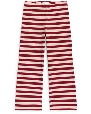 ARKET Rib Cotton Trousers - Red