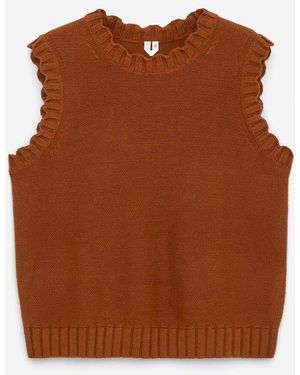 ARKET Scallop-Edge Knitted Vest - Blue