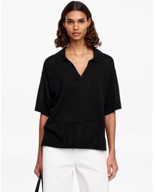 ARKET Knitted Polo Jumper - Black