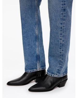 ARKET Leather Ankle Boots - White