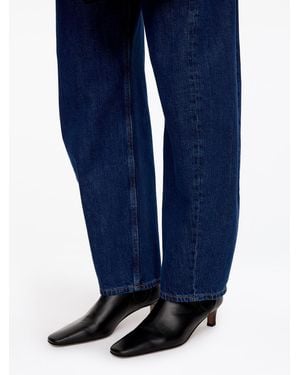 ARKET Leather Ankle Boots - Black