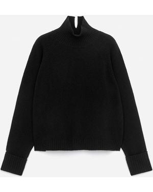 ARKET Roll-Neck Wool Jumper - Black