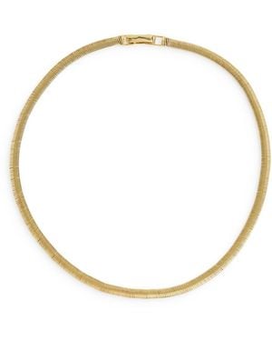 ARKET Gold-plated Snake-chain Necklace - White