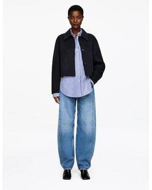 ARKET Doublé Wool-Blend Overshirt - Blue