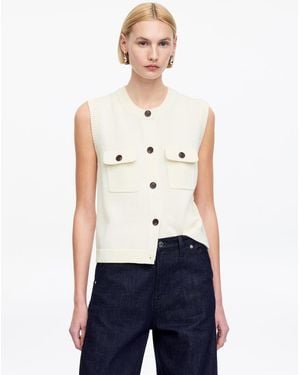 ARKET Knitted Cotton Vest - White