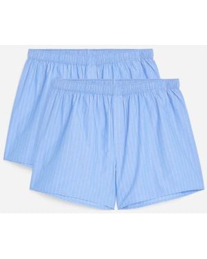 ARKET Woven Boxers, Set Of 2 - Blue