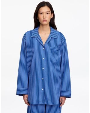 ARKET Cotton Pyjama Shirt - Blue