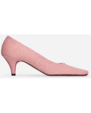 ARKET Lederpumps Mit Ponyhaareffekt - Grau