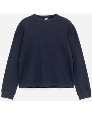 ARKET Active Waffle Top - Blue