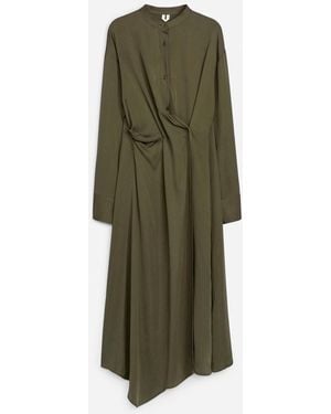 ARKET Midi Drape Dress - Green