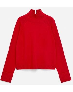 ARKET Roll-Neck Wool Jumper - Red