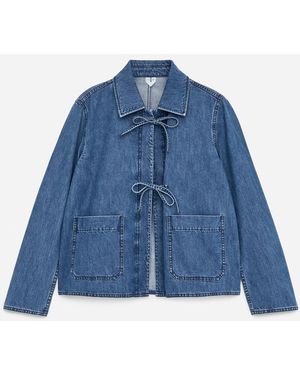 ARKET Tie-Band Denim Overshirt - Blue