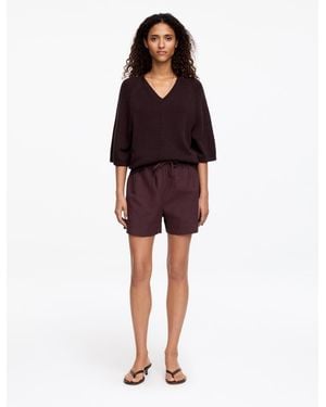 ARKET Drawstring Poplin Shorts - Red