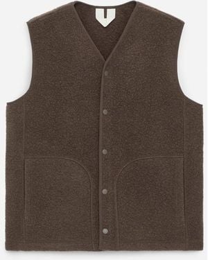 ARKET Wool-Blend Fleece Vest - Brown