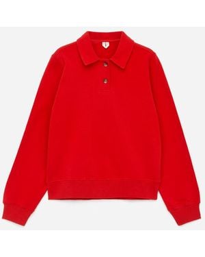 ARKET Terry Polo Shirt - Red