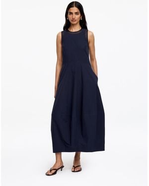 ARKET Silk Organza-Trim Dress - Blue