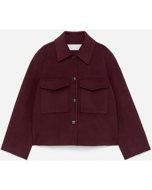 ARKET Double-Face Wool Overshirt - Red