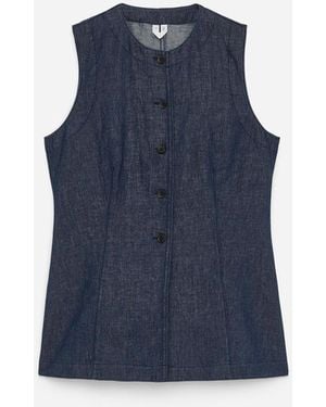 ARKET Fitted Denim Vest - Blue