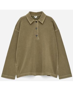 ARKET Polo Sweatshirt - Green