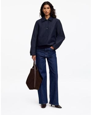 ARKET Schimmerndes Overshirt Aus Baumwollmischung - Blau