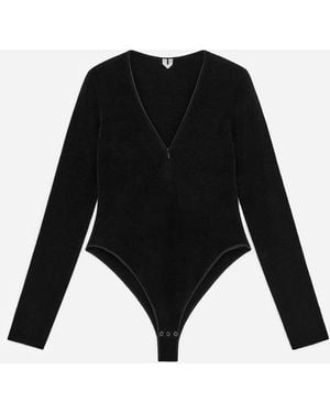 ARKET Velvet Bodysuit - Black