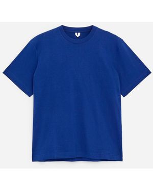 ARKET 220 Gsm Relaxed T-Shirt - Blue