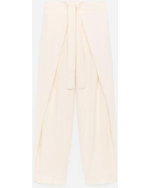 ARKET Wrap-Front Tailored Trousers - White
