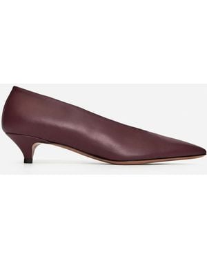 ARKET Leather Court Shoes - Purple