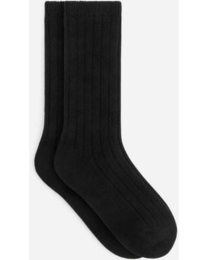 ARKET Cashmere-Wool Blend Socks - Black