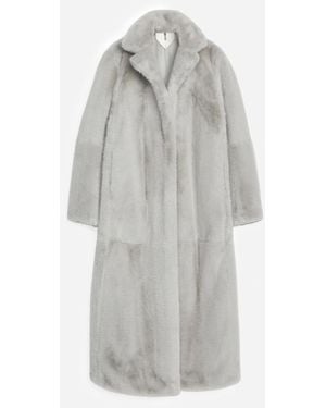 ARKET Faux Fur Coat - Grey