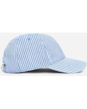 ARKET Cap Aus Seersucker - Blau