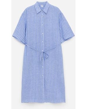ARKET Linen Shirt Dress - Blue