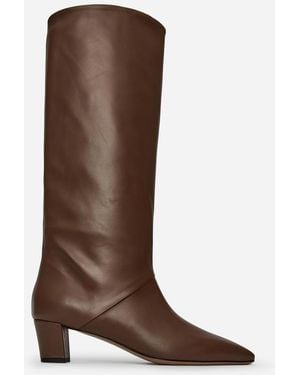 ARKET Mid-Calf Leather Boots - Black