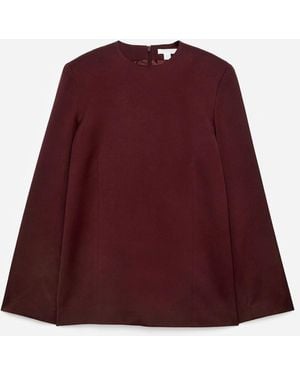 ARKET Padded-Shoulder Top - Red