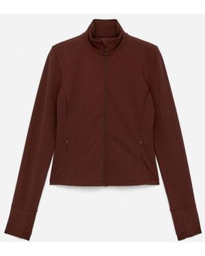 ARKET Soft Stretch Zip Jacket - Brown