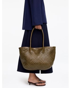ARKET Woven Leather Tote - White