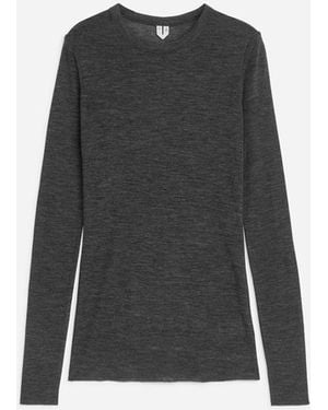 ARKET Long-Sleeved Merino Top - Black