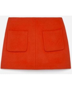 ARKET Wool-Blend Mini Skirt - Red