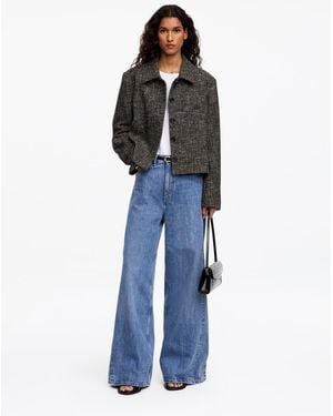 ARKET Wool Blend Cropped Jacket - Black