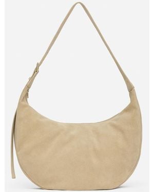 ARKET Curved Suede Bag - Natural