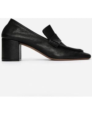 ARKET Lederloafer Mit Absatz - Schwarz