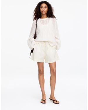 ARKET Drawstring Poplin Shorts - White