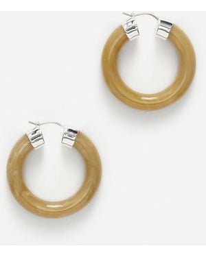 ARKET Resin Hoop Earrings - Natural