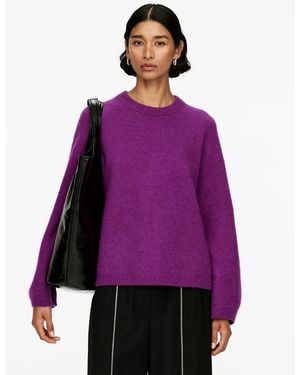 ARKET Alpaca-Wool Blend Jumper - Purple