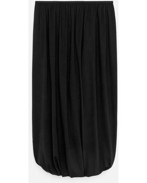 ARKET Draped Midi Skirt - Black
