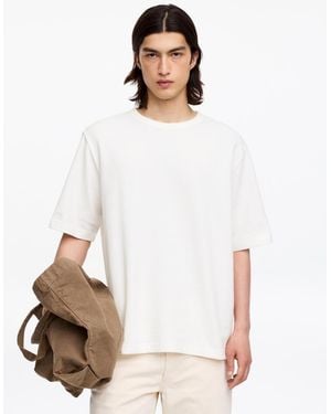 ARKET Relaxed Bouclé T-Shirt - White
