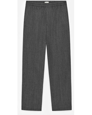 ARKET Loose-Fit Wool Trousers - Black